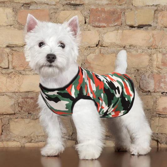 8-Piece Dog Camo Shirts - Sleeveless Printed Pet Shirt - Breathable Puppy Vest Clothes - Pet Apparel for Small to Medium Dog & Cat (X-Small)